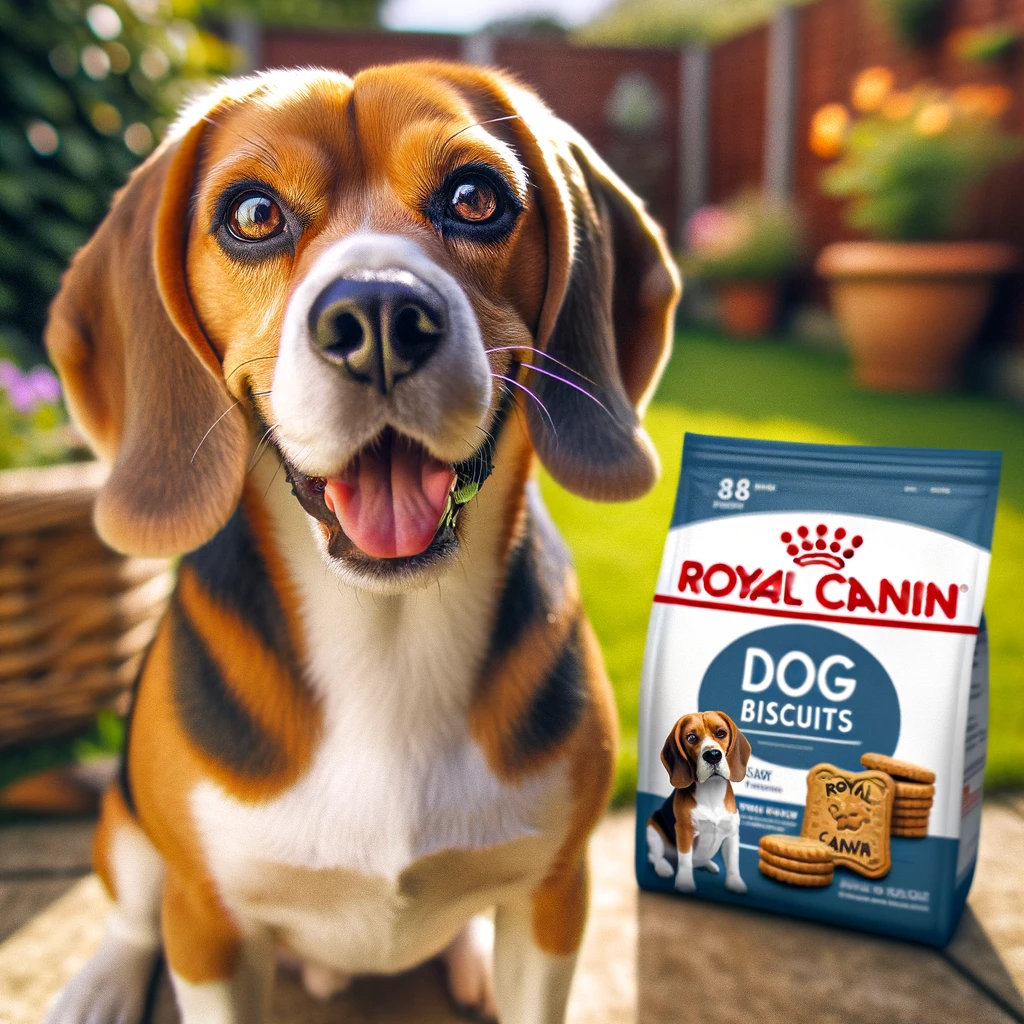 Sniffy the Beagle Eats Royal Canin Dog Biscuits!