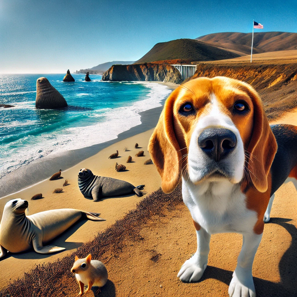 Sniffy the Beagle’s Adventure at San Simeon: Chasing Squirrels and Meeting Elephant Seals