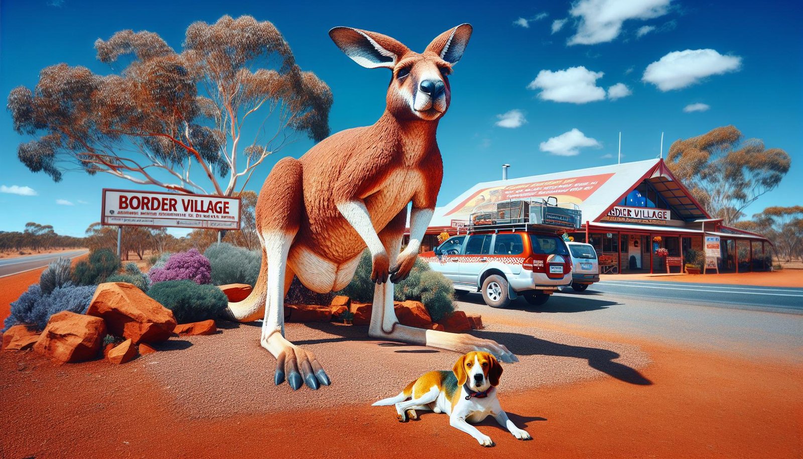 Meeting the Big Kangaroo at Border Village: A Fun Photo Stop