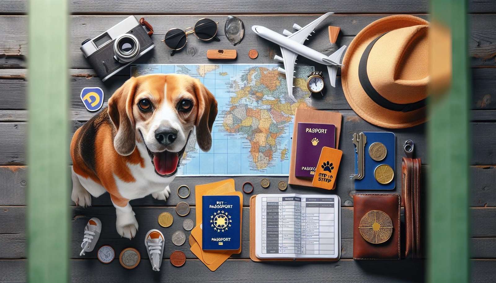 Image of EU Pet Passport guide showing essential steps for international pet travel with a dog