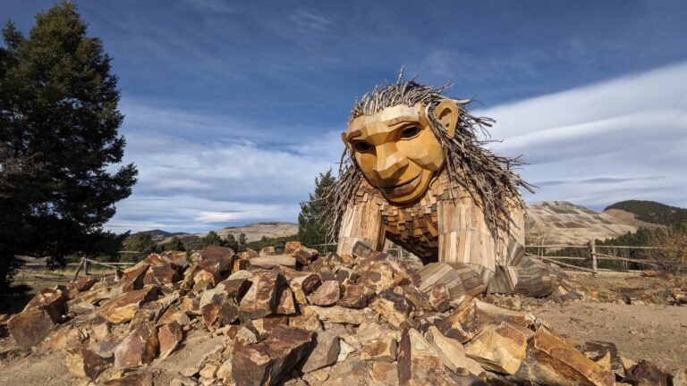Trolls As Rocks Meet Rita the Rock Planter: A Wooden Troll in Victor, Colorado