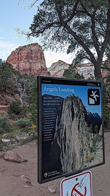 A breathtaking view of Angels Landing in Zion National Park